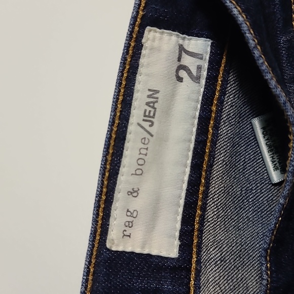 RAG & BONE High Rise Skinny Blue Jeans with Distressed Detailing Size 27 - Picture 2 of 16